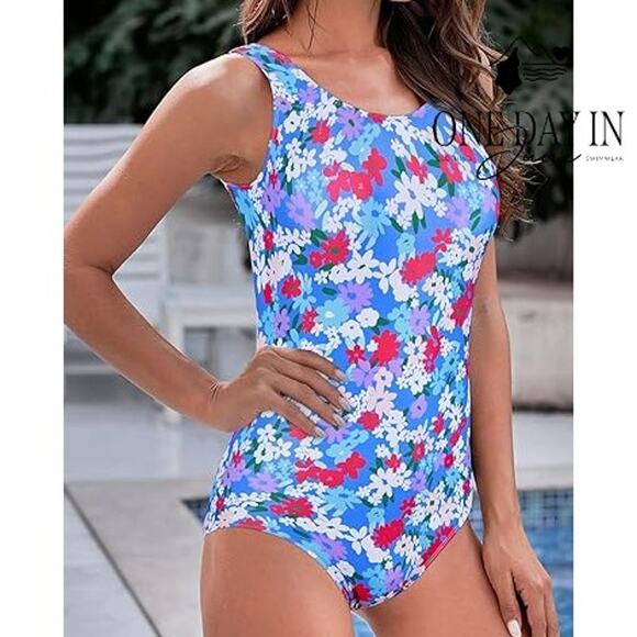 Adisputent Cage Back Floral One Piece Swimsuit Size XXL - Picture 1 of 6